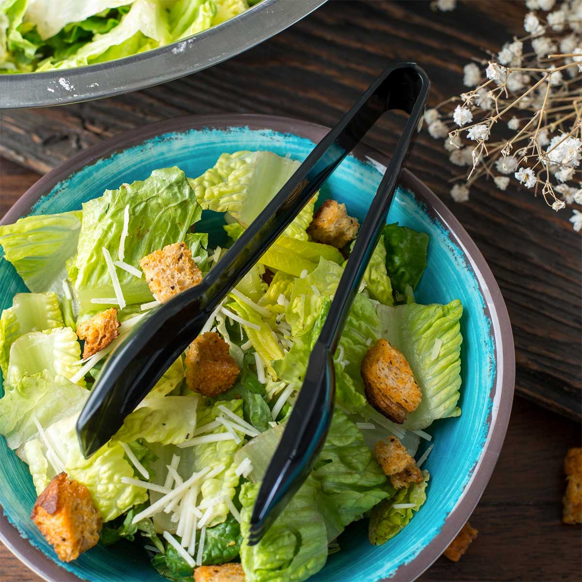 Carlisle 460603 Carly Salad Tong, Black, 6