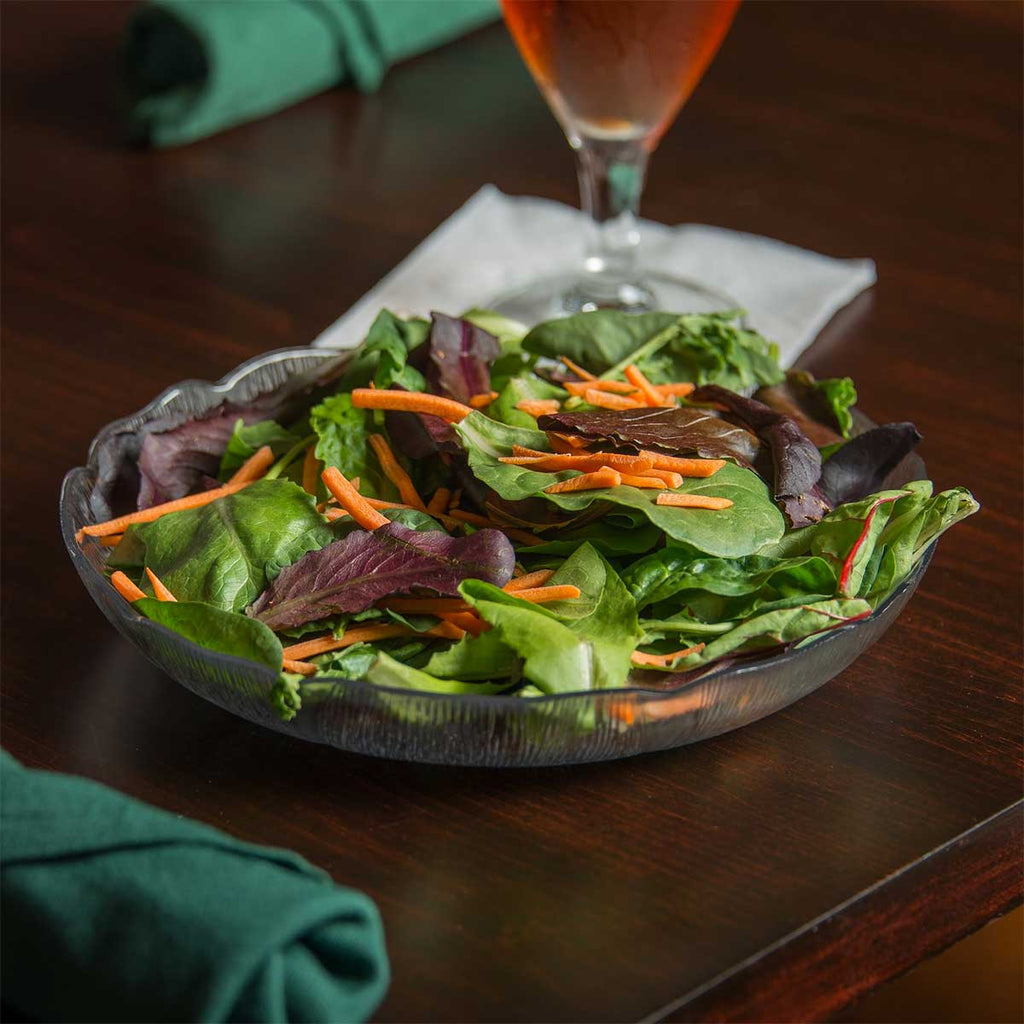 Carlisle 690707 Petal Mist Soup / Salad Plate, Clear, 23.9 oz.