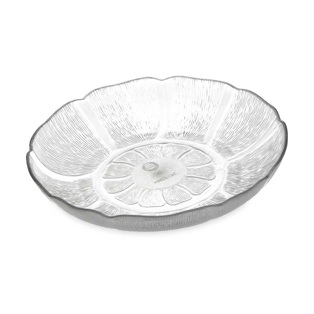 Carlisle 690707 Petal Mist Soup / Salad Plate, Clear, 23.9 oz.