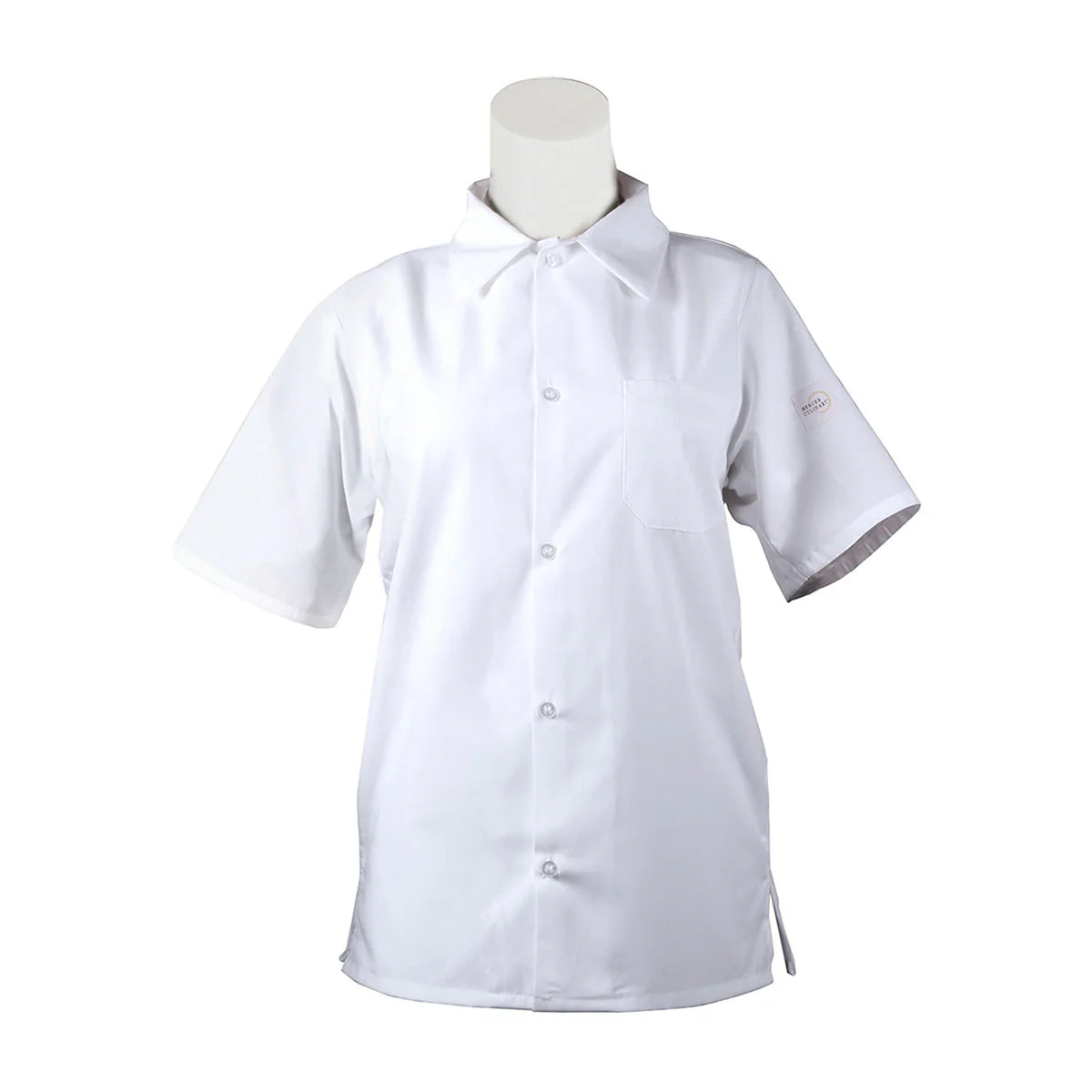 Mercer Millennia M60200WH1X Unisex Cook Shirt w/ Chest Pocket, X-Large, White